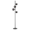 Ideal Lux - LED Stojací lampa PERLAGE 4xG9/3W/230V černá/kouřová černá